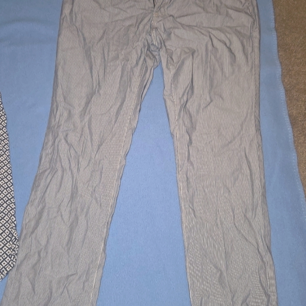 GH Bass&Company Navy and white pinstripe pants